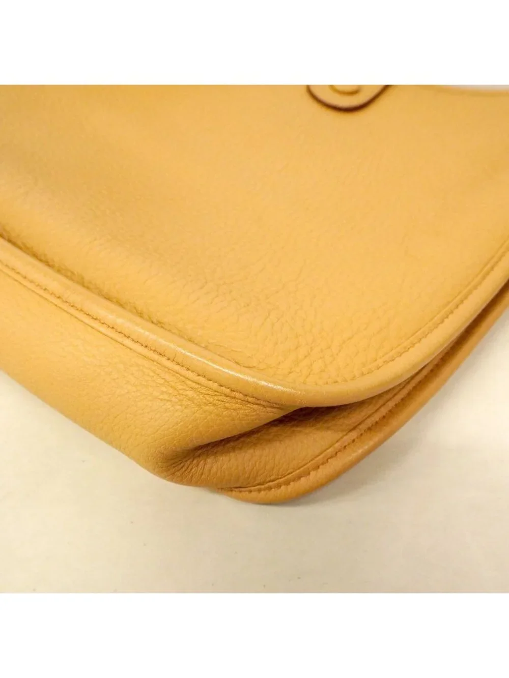 Hermes Shoulder Bag Evelyne Taurillon Clemence Tabac Camel Silver